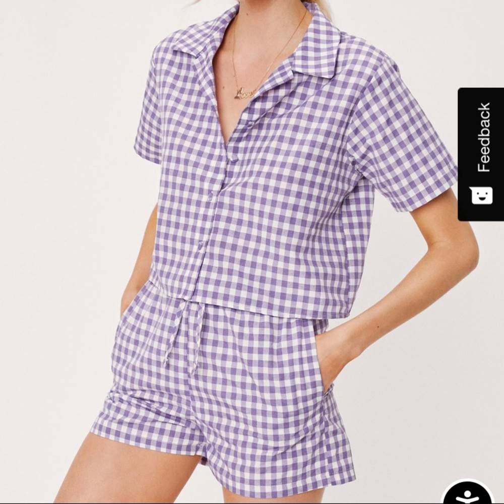 Lilac Gingham set